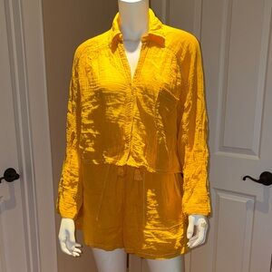 7 For All Mankind Yellow Textured Set